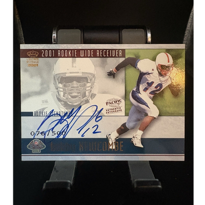 #ad Pacific 2001 Crown Royale Bobby Newcombe Rookie Auto #24 Nebraska $5.00