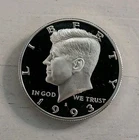 1993-S Mirror-like 90% Silver Dcam Proof Kennedy Half Dollar - Free Shipping!