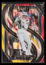 2024 Panini Select Red & Yellow Shock #176 Kendrick Bourne New England Patriots