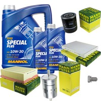 MANN-FILTER Inspektionspaket Mannol 7L Special Plus 10W-30 FüR Audi A4