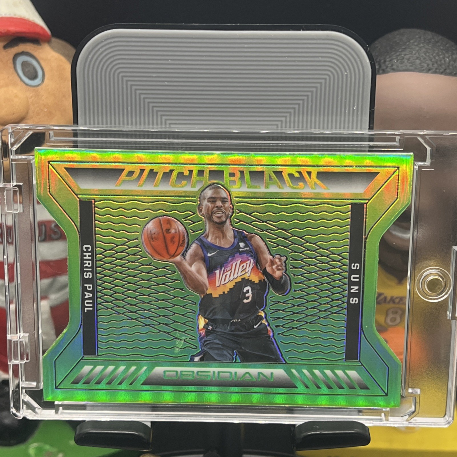 Chris Paul 2020-21 Panini Obsidian Pitch Black Green Flood Parallel Phoenix Suns