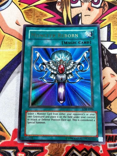 Monster Reborn lob-e096 Unltd Ed (LP) Ultra Rare Yu-Gi-Oh!