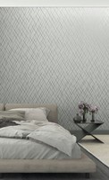 Vliestapete Linien Muster Grafisch Grau Creme Silber Metallic 82404 (3,24€/1Qm)