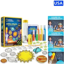 National Geographic Mega Space Activity Kit - 100+ Glow in Dark Crafts for Kids
