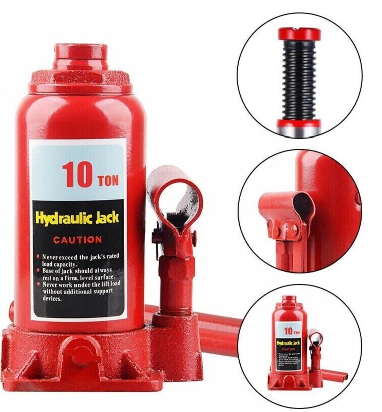Hydraulic Bottle Jack 10 TON Low Profile Automotive Shop Axle Jack