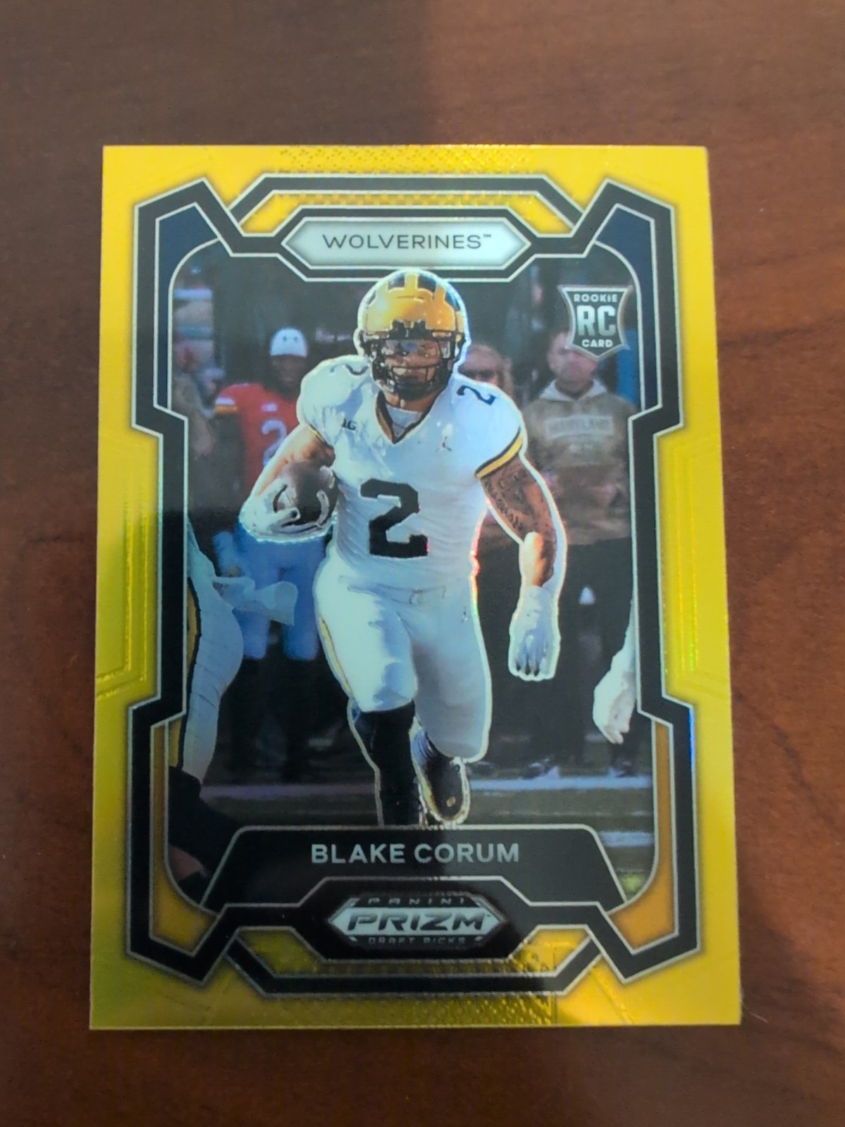2024 Panini Prizm Draft Picks Blake Corum #128 Gold Prizm /10 (RC) - Rams - Mich