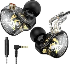 QKZ AK6 Pro Wired IEM for Gaming Earbuds with MIC, in Ear Monitor Headphones, De