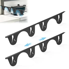 Stainless Steel Stove Gap Covers (2 Pack) Adjustable Retractable Length