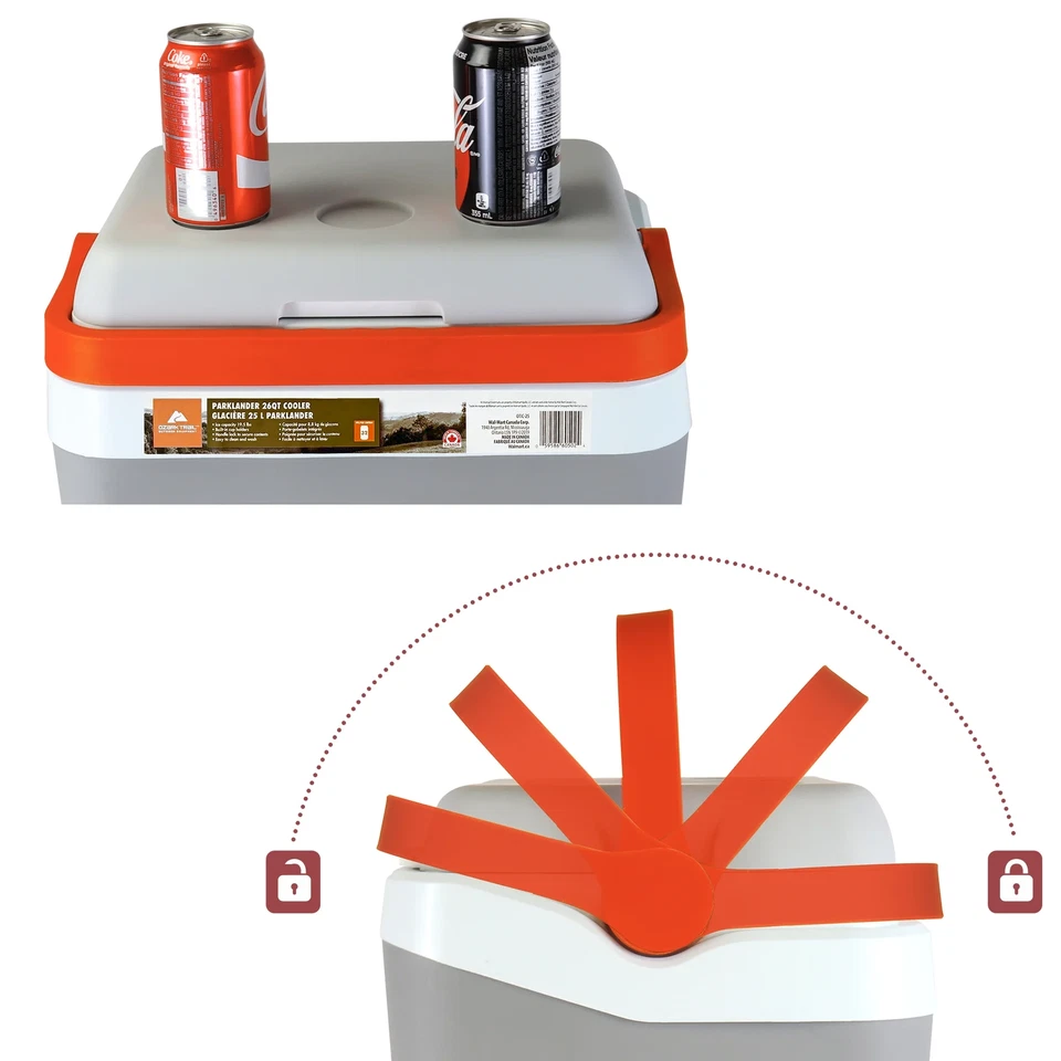 Ozark Trail 26 QT Enfriador de Hielo Lados Duros Enfriador Portátil, 32 Latas Capacidad 2 Foto 2 de 4