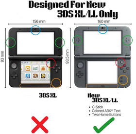 NEW Nintendo 3DS XL/LL Hard Protective Snap-on Cover Case - FREE STYLUS - USA