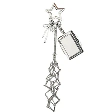 1x Lipstick Holder Keychain with Mini Mirror Portable Lip Balm Holder Keychain