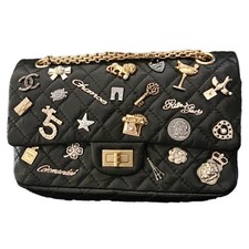 ChanelLucky Charms Reissue 225 Double Flap Black Bag NEW Karl Lagerfeld