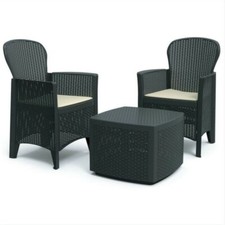 Set Salottino Tree 2 posti Antracite– Arredo Esterno balcone giardino poltrona