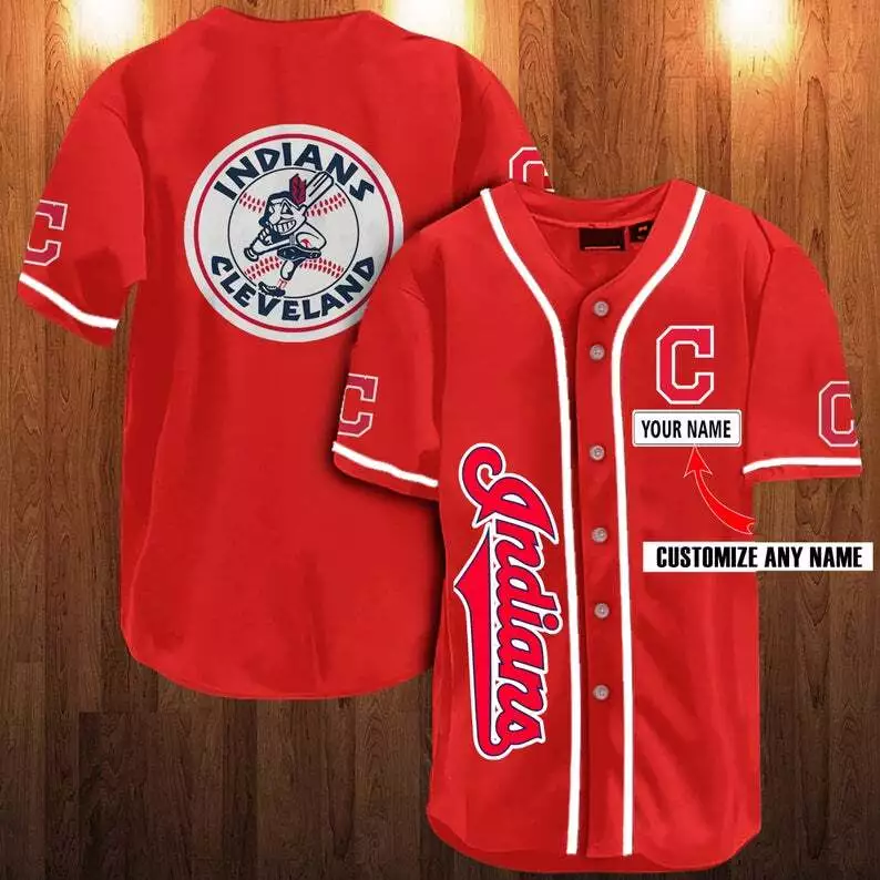 Cleveland Indians Personalized Baseball Jersey Shirt - T-shirts