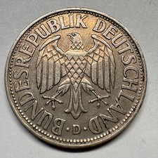 1950 Germany 1 Mark - D - Beautiful Coin - #A-037-B