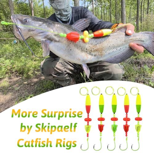 Catfish Rig Catfish Float Rigs,Catfishing Tackle Floats with 10/0 Hook