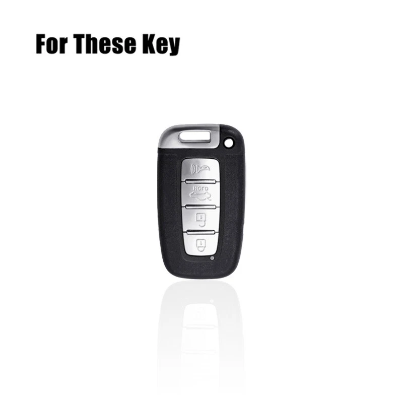 Zinc Alloy Silicone Car Key Fob Case Cover For Hyundai For Kia Sorento Sportage Foto 2 de 4