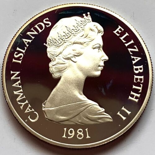 CAYMAN ISLANDS 10 DOLLARS 1981 PROOF SILVER Charles & Di Wedding Commemorative - Picture 2 of 2