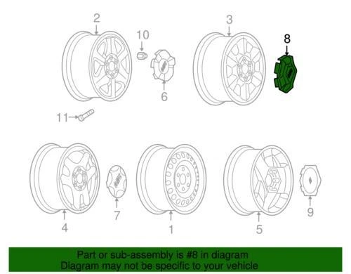 Tapa central estilo botón aluminio brillante GM 2002 GMC genuina con logotipo GMC 09593397 Foto 2 de 2