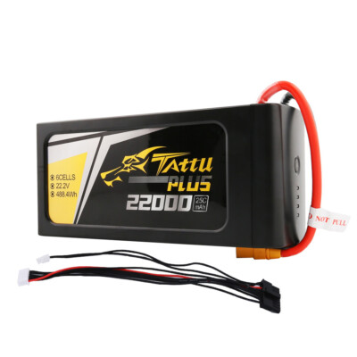 Tattu Plus 22000mAh 22.2V 25C 6S1P Lipo Smart Battery Pack With XT90 Plug 