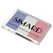 FRIDGE MAGNET - Simard - Bourgogne-Franche-Comte - France Flag