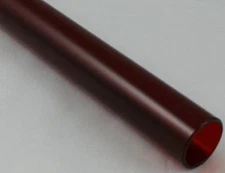 Ruby/red fused quartz tubing, OD 16mm x WT 1.2mm x L 48", 10 pcs, Free Shipping