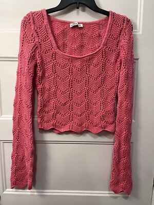 Square Neck Hollister Red Long Sleeve Hollister Square Neck Top