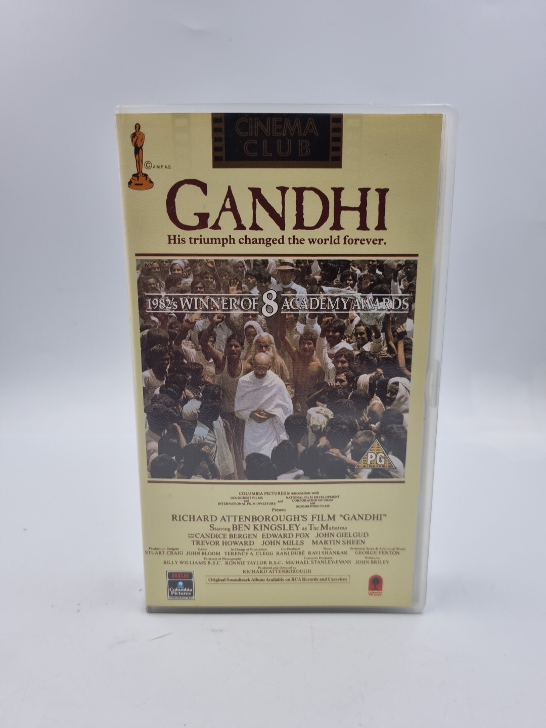 Gandhi - Ben Kingsley - Cinema Club - VHS - Columbia Pictures PG Cert Free P&P