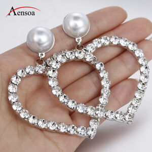 6Pairs//Set Boho Tassel Crystal Pearl Earrings Women Ear Stud Drop Dangle Jewelry