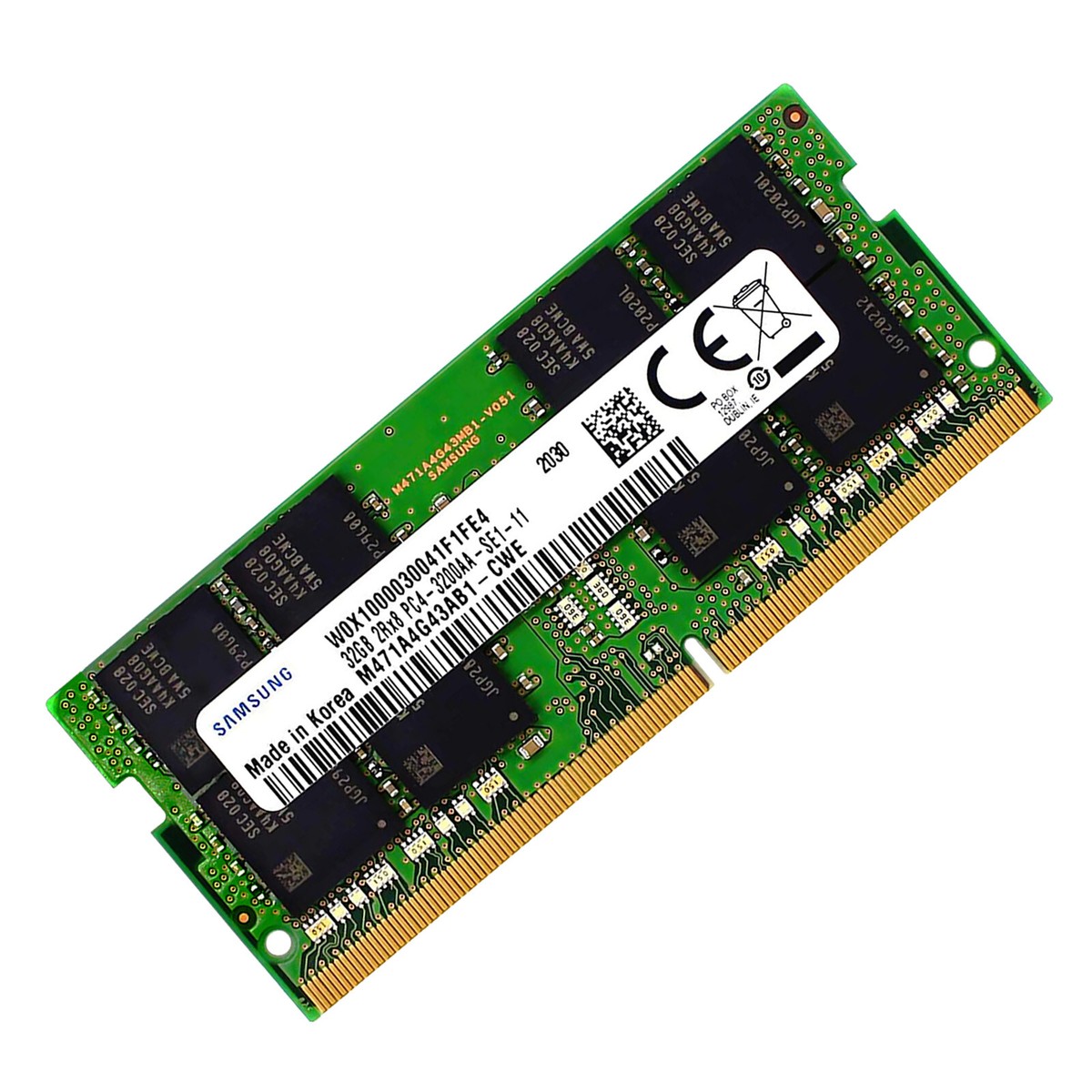 Samsung 64GB Kit 2x 32GB NON ECC Laptop SODIMM DDR4 3200MHz