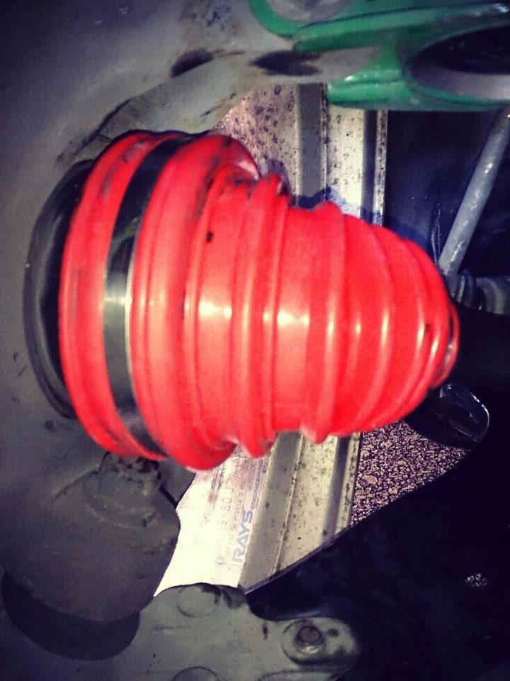 Kit de junta de arranque CV de velocidad constante de silicona universal de 4 piezas de repuesto - ROJO Foto 2 de 4