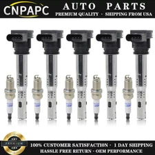 CNPAPC 5pcs Ignition Coil Iridium Spark Plug for Jetta Beetle Passat Golf L5