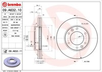 Brembo 2 Bremsscheiben Coated Disc Line BelüFtet 300 Mm (09.A632.11) |