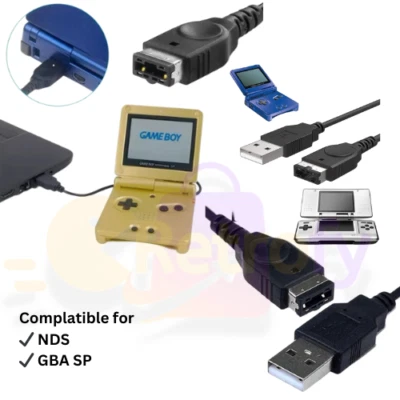 RABEYAS Premium Charging Lead Cable for Nintendo DS NDS & Gameboy advance SP/ GBA SP