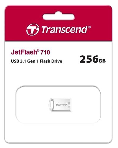 Transcend Clé USB JetFlash JF710 256Go USB 3.1 Gen 1, Argent - TS256GJF710S - Photo 3/3