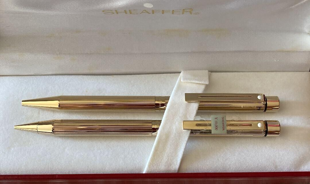SHEAFFER Targa 1005 Flute line Gold plate Ballpoint Pen&Mechanical