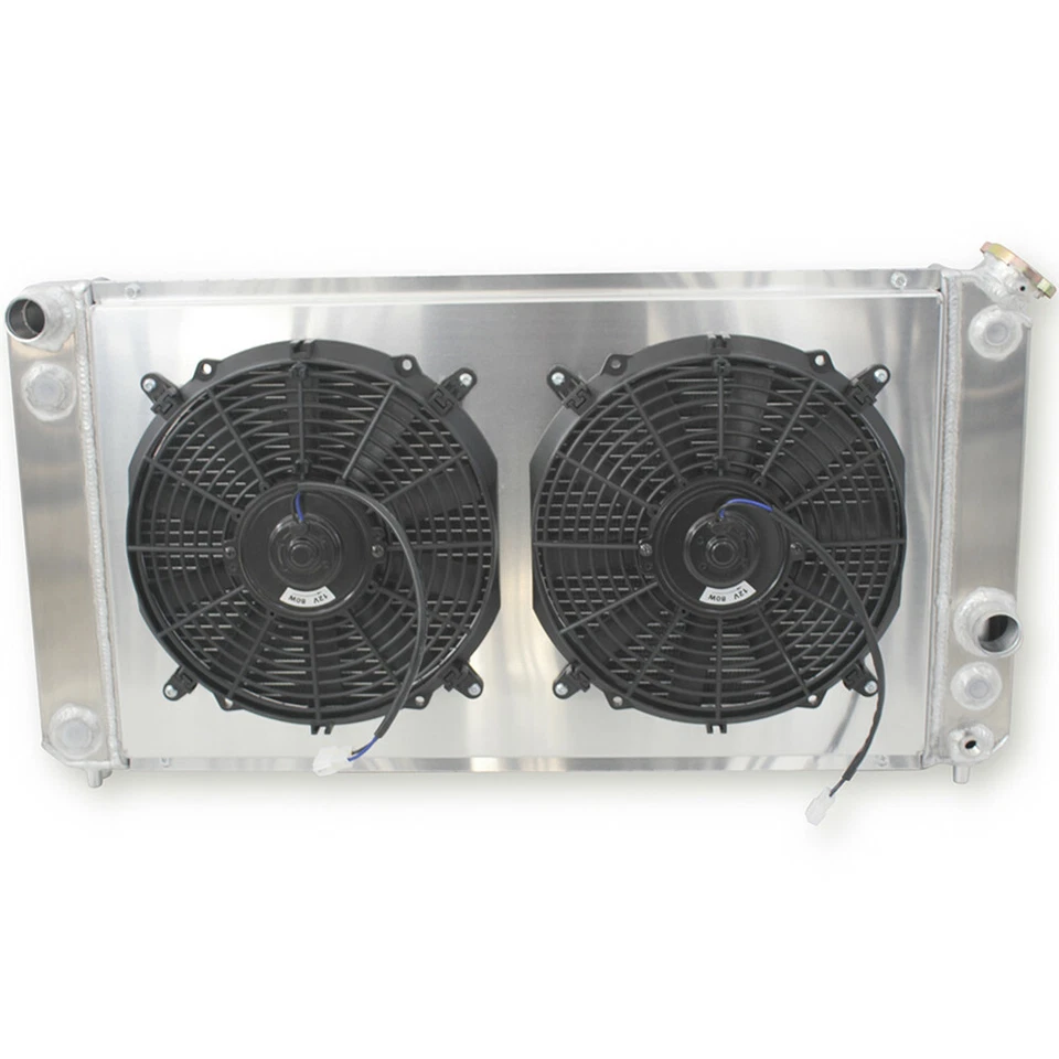 CC1826 4Row Radiator+Shroud+Fan For 1986-2005 2000 Chevy S10 LS Swap 26.3"W Core - Image 3 of 4