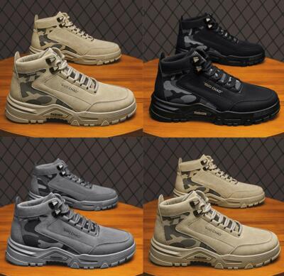 Mens Leisure Formal Sport Pump Lace Up Flat Outdoor Business Work High Top Shoes