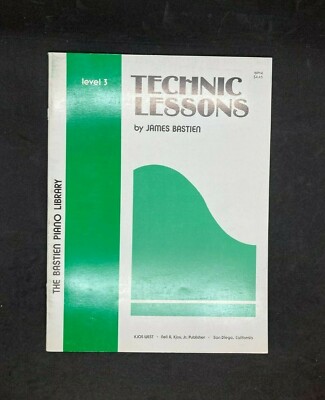 BASTIEN Piano Library Technic Lessons Level 3  Instructional Book #WP014