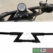 1" Handlebar Z Bar For Cafe Racer Bobber Chopper Harley Dyna Softail Sportster