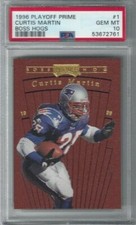 1996 PLAYOFF PRIME #1 CURTIS MARTIN PSA 10 GEM MINT BOSS HOGS HOF POP 2 PATS