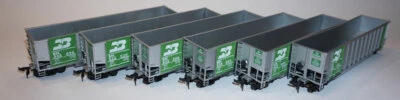 WALTHERS Set 6 tombereaux (Gondola) 50ft Burlington Northern HO 1/87 - Photo 1/4