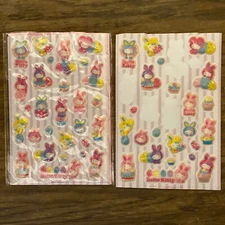 2013 Hello Kitty Puffy Stickers Lot Sanrio Easter 2 Sheets American Greetings