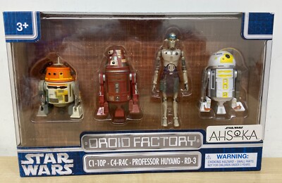 Star Wars: Droid Factory - C1-10P, C4-R4C, Professor Huyang & RD-3 Figuren *Neu*