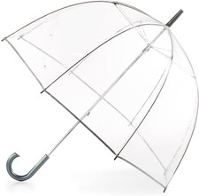 Totes Clear Bubble Dome Umbrella Transparent Fashion Large Windproof Rain