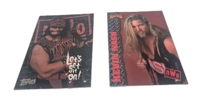 1999 Topps Kevin Nash Promo Card /1998 WCW/NWO P3-Macho Man  ''Let's get it on''