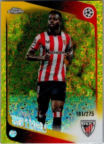 2025-26 Topps Chrome UEFA UCC Yellow Diamond Refractor /275 #20 Inaki Williams