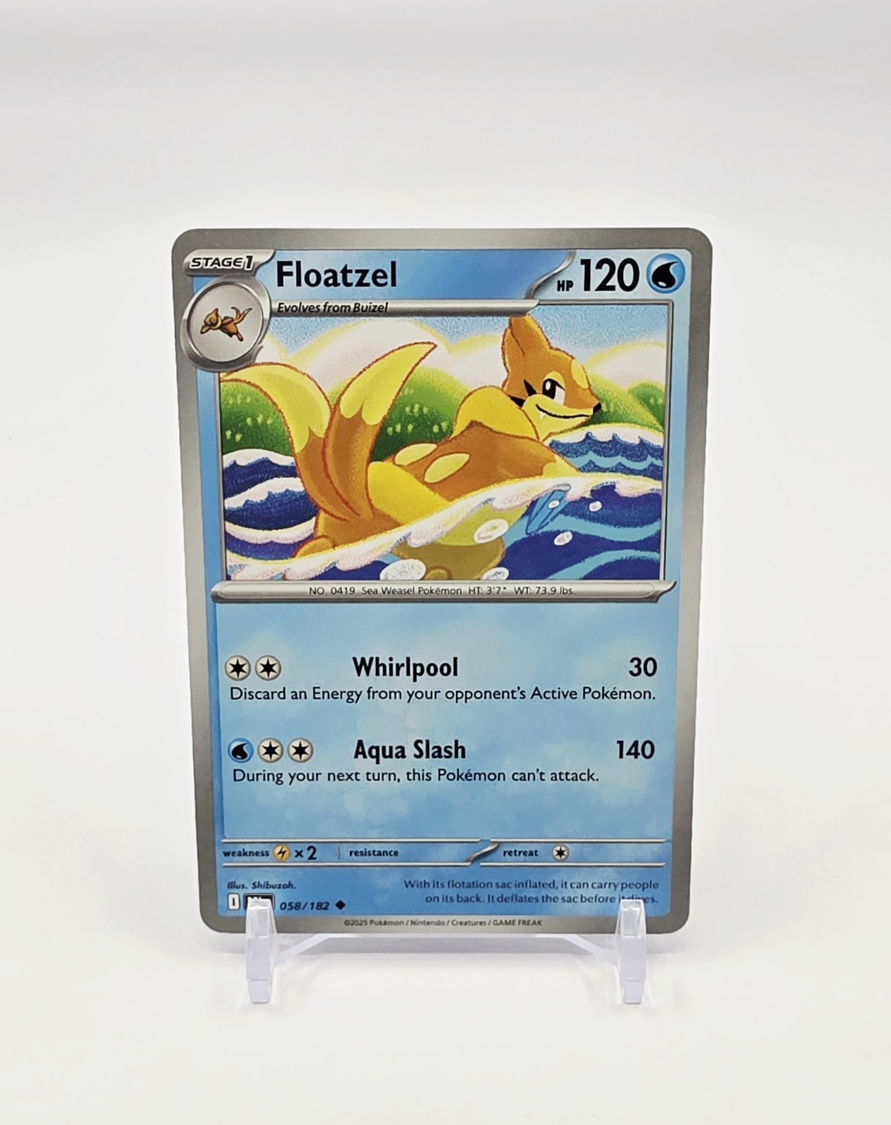 Floatzel Uncommon Pokémon TCG Destined Rivals 58/182