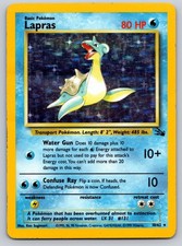 Lapras (10) Unlimited Holo Rare Fossil 10/62 MP Pokemon Card TCG