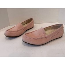 Vionic McKenzie Haven Light Pink Suede Lined Slip On Comfort Slipper Shoes 7.5